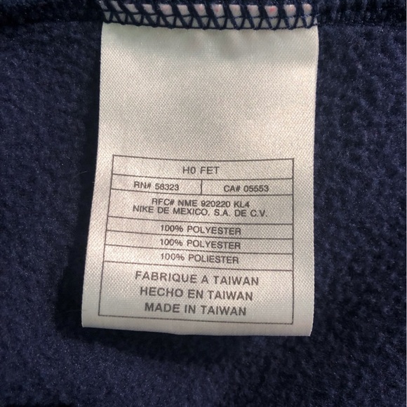 Nike Men's XXL Dark Blue Fleece Vest Logo Embroidered - Picture 8 of 8